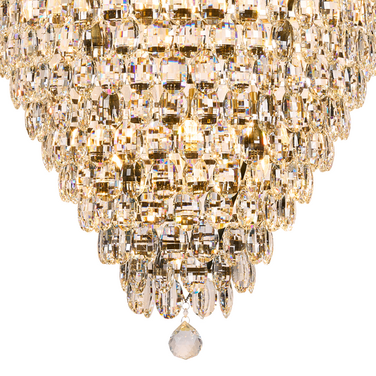 Diyas IL32888AB Coniston Acorn Pendant, 25 Light E14, Antique Brass/Crystal, Item Weight: 64.60kg - 60962