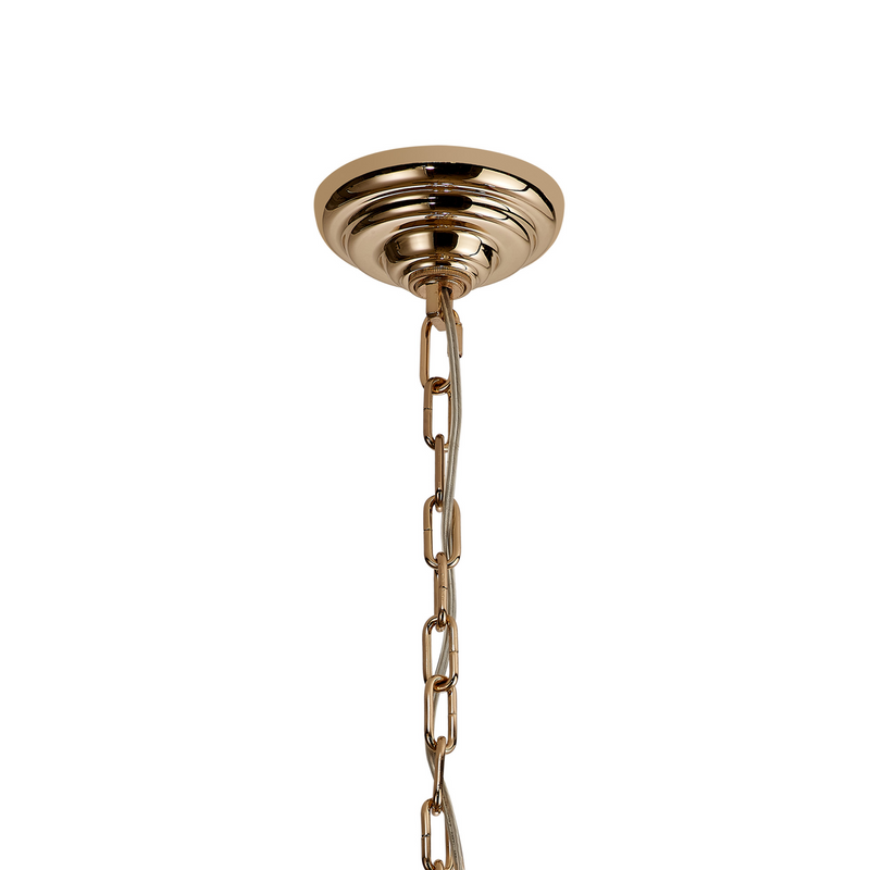 Load image into Gallery viewer, Diyas IL32889 Coniston Tall Acorn Pendant, 30 Light E14, French Gold/Crystal
