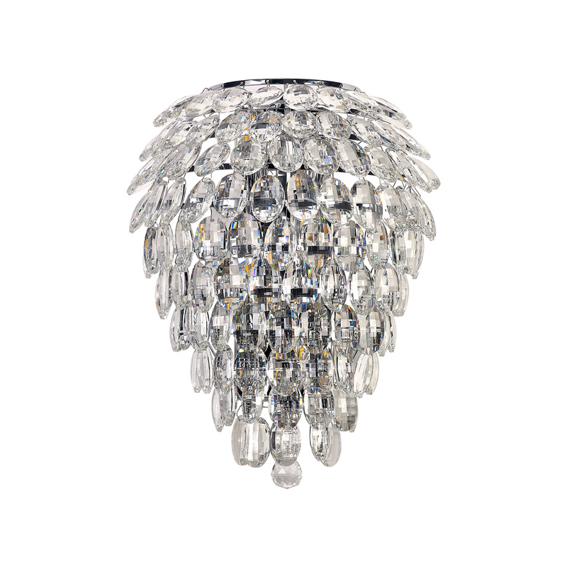 Load image into Gallery viewer, Diyas IL32910 Coniston Tall Wall Lamp, 4 Light E14, Polished Chrome/Crystal
