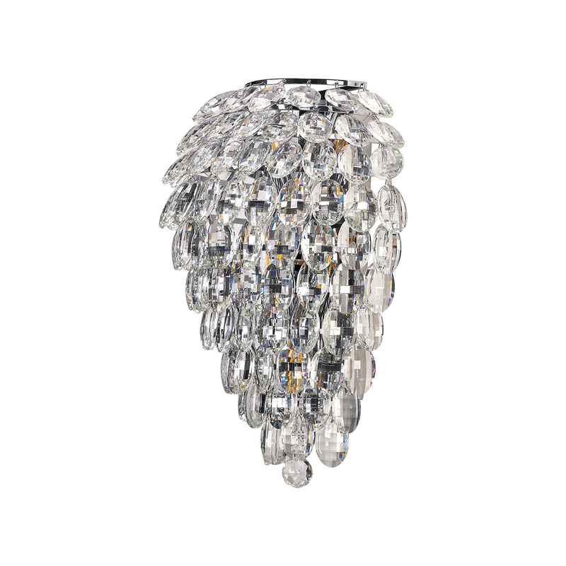 Load image into Gallery viewer, Diyas IL32910 Coniston Tall Wall Lamp, 4 Light E14, Polished Chrome/Crystal
