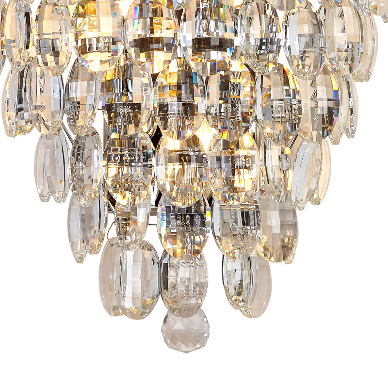 Load image into Gallery viewer, Diyas IL32910 Coniston Tall Wall Lamp, 4 Light E14, Polished Chrome/Crystal
