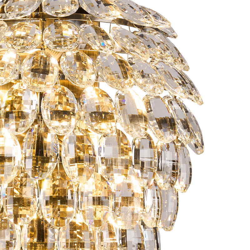 Load image into Gallery viewer, Diyas IL32911AB Coniston Tall Wall Lamp, 4 Light E14, Antique Brass/Crystal - 60946
