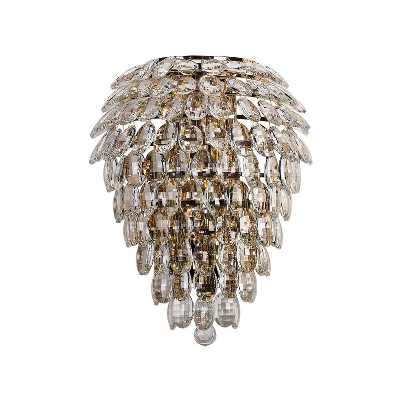 Load image into Gallery viewer, Diyas IL32911 Coniston Tall Wall Lamp, 4 Light E14, French Gold/Crystal
