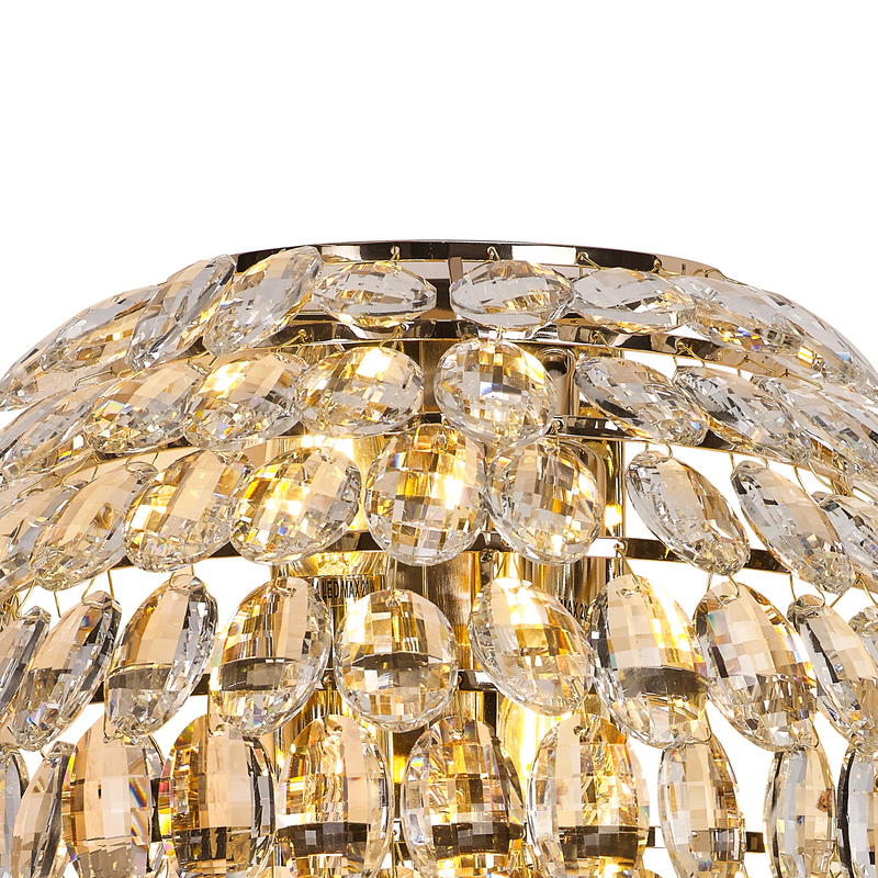 Load image into Gallery viewer, Diyas IL32911 Coniston Tall Wall Lamp, 4 Light E14, French Gold/Crystal
