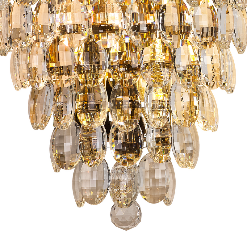 Load image into Gallery viewer, Diyas IL32911 Coniston Tall Wall Lamp, 4 Light E14, French Gold/Crystal
