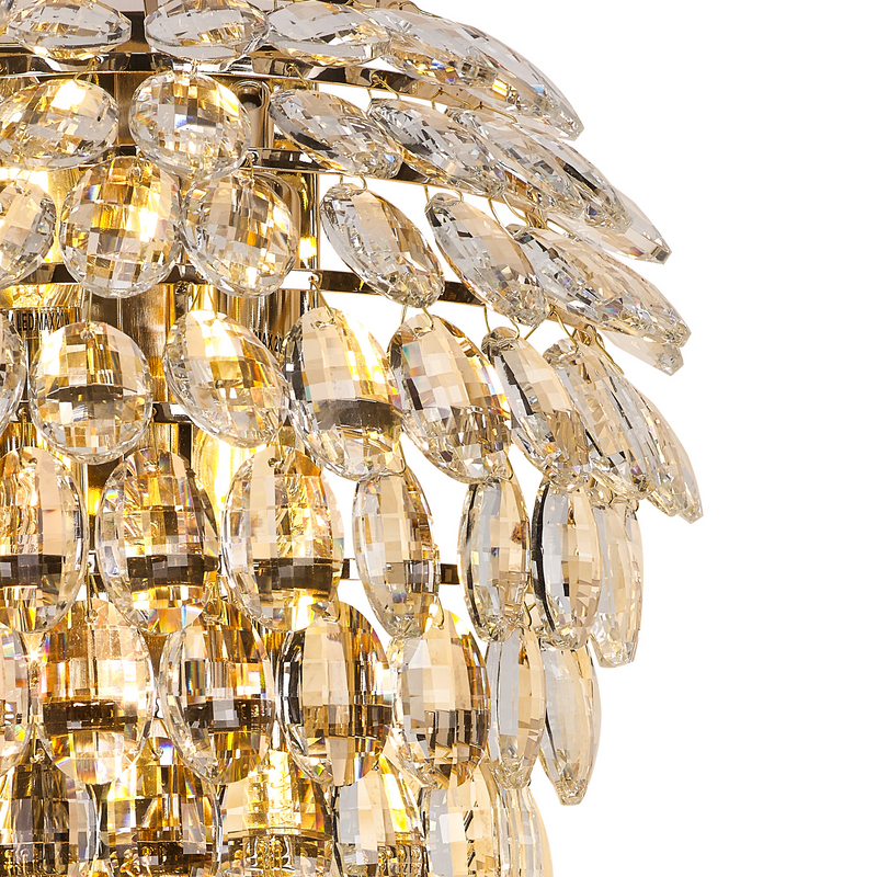 Load image into Gallery viewer, Diyas IL32911 Coniston Tall Wall Lamp, 4 Light E14, French Gold/Crystal
