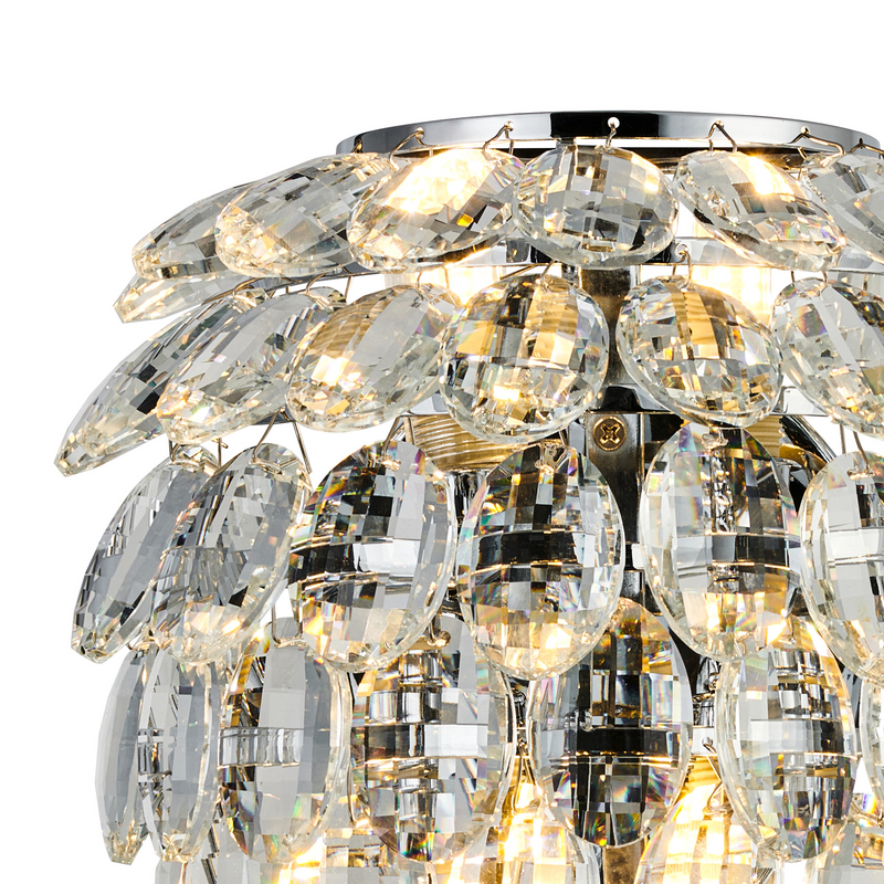 Load image into Gallery viewer, Diyas IL32891 Coniston IP Wall Lamp, 4 Light G9, IP44, Polished Chrome/Crystal
