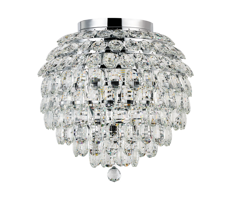 Load image into Gallery viewer, Diyas IL32894 Coniston IP Ceiling, 8 Light G9, IP44, Polished Chrome/Crystal
