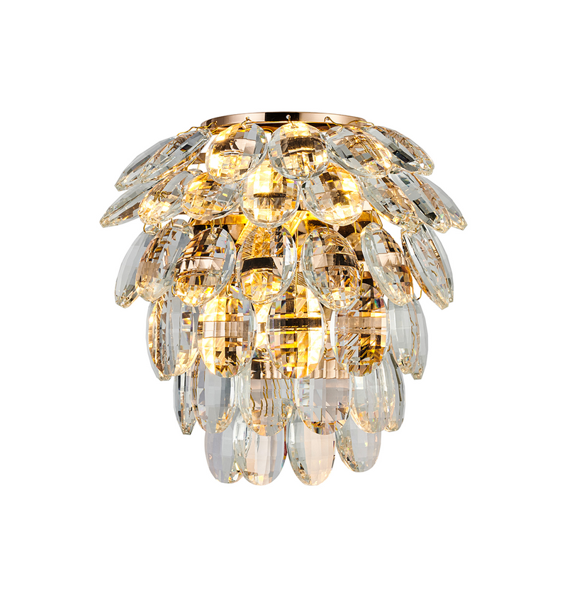 Load image into Gallery viewer, Diyas IL32895 Coniston IP Wall Lamp, 2 Light G9, IP44, French Gold/Crystal
