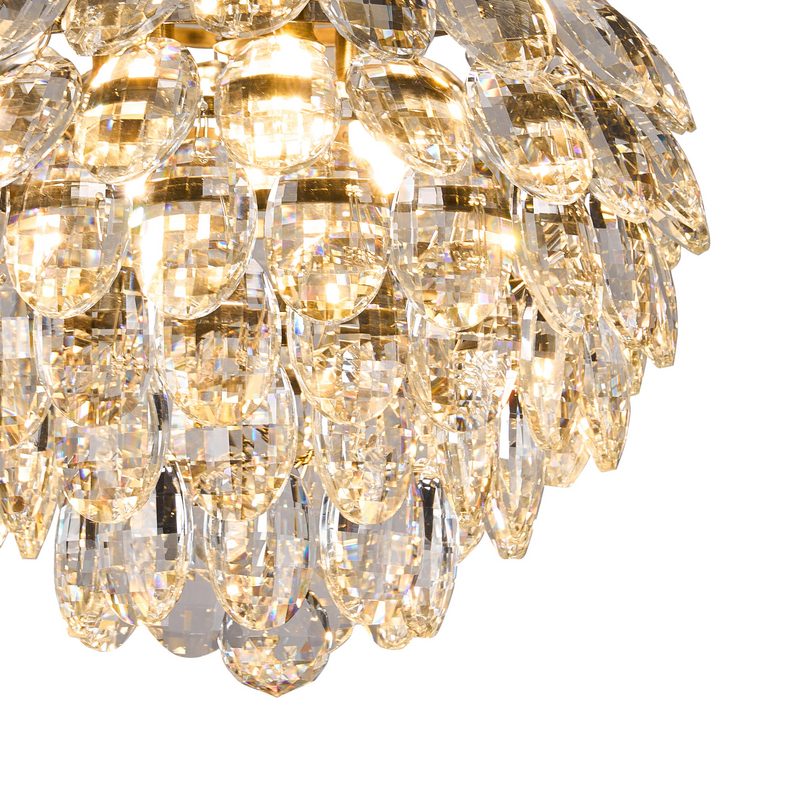 Load image into Gallery viewer, Diyas IL32897AB Coniston IP Ceiling, 3 Light G9, IP44, Antique Brass/Crystal - 60967
