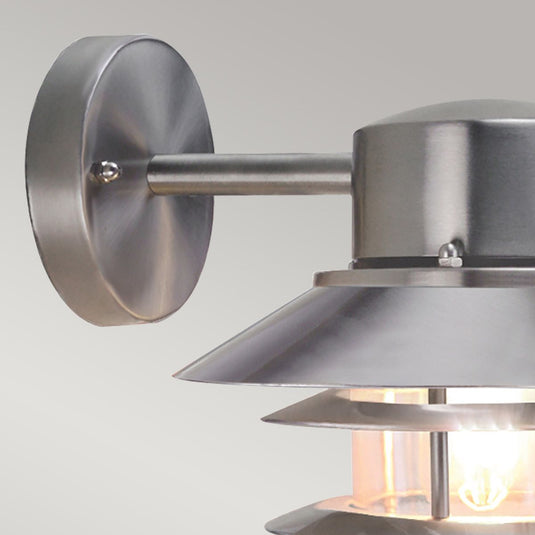Elstead Lighting COPENHAGEN-BSS Copenhagen 1 Light Wall Lantern - Brushed 304 Stainless Steel -