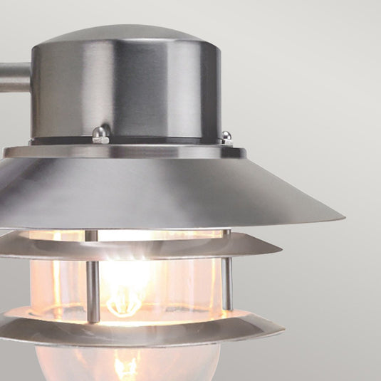 Elstead Lighting COPENHAGEN-BSS Copenhagen 1 Light Wall Lantern - Brushed 304 Stainless Steel -