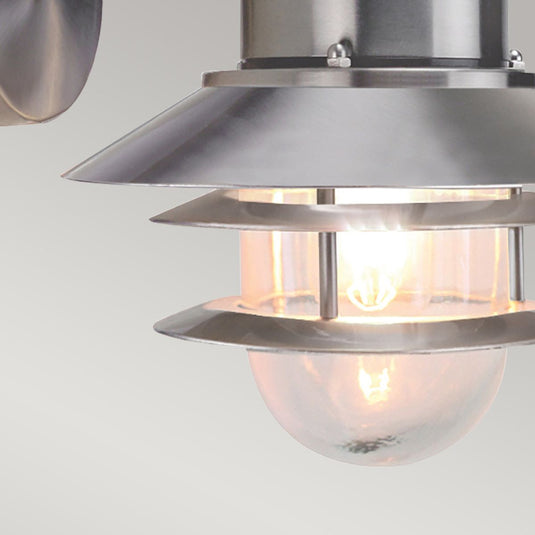 Elstead Lighting COPENHAGEN-BSS Copenhagen 1 Light Wall Lantern - Brushed 304 Stainless Steel -