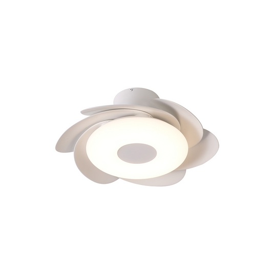 Mantra M8703 Flowers 24W LED Dimmable Ceiling Light With Built-In 25W DC Reversible Fan, Remote Control 2700-5000K, 2900lm, White -