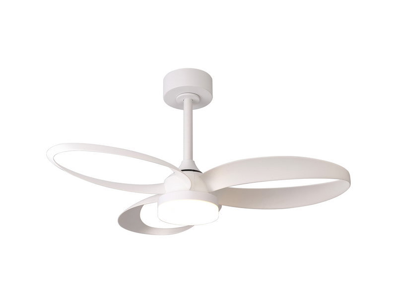 Load image into Gallery viewer, Mantra M8700 Infinity Fan 24W LED Dimmable Ceiling Light With Built-In 30W DC Reversible Fan, Remote Control 2700-5000K, 1800lm, White -
