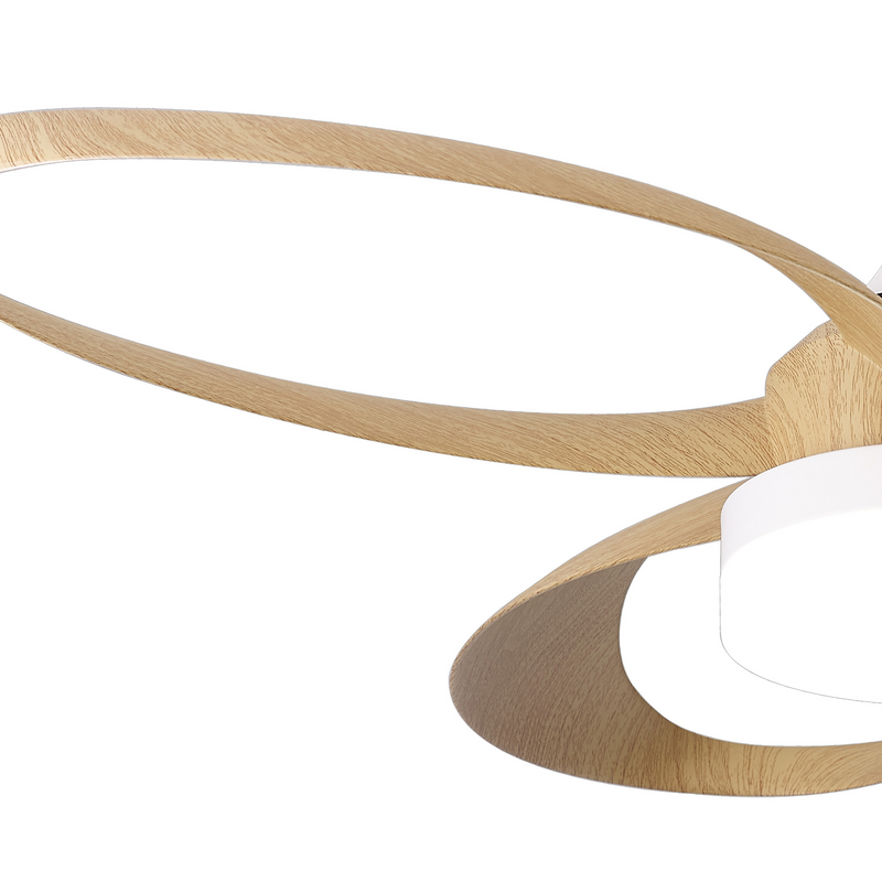 Load image into Gallery viewer, Mantra M8702 Infinity Fan 24W LED Dimmable Ceiling Light With Built-In 30W DC Reversible Fan, Remote Control 2700-5000K, 1800lm, White/Wood -
