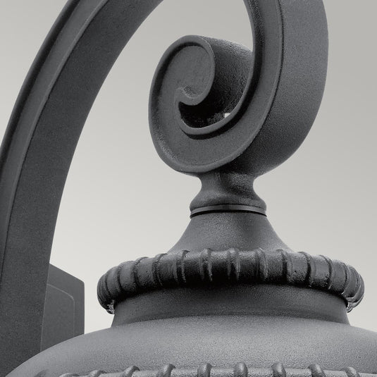Kichler Lighting KL-ADMIRALS-COVE-M Admirals Cove 1 Light Medium Wall Lantern, Textured Black -