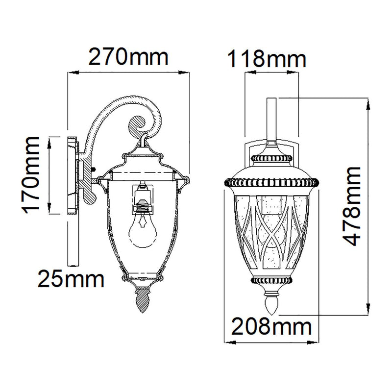 Load image into Gallery viewer, Kichler Lighting KL-ADMIRALS-COVE-M Admirals Cove 1 Light Medium Wall Lantern, Textured Black -
