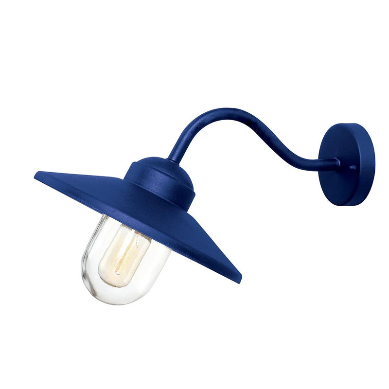 Load image into Gallery viewer, Elstead Lighting KLAMPENBORG-NVB Klampenborg 1 Light Wall Lantern, Navy Blue -
