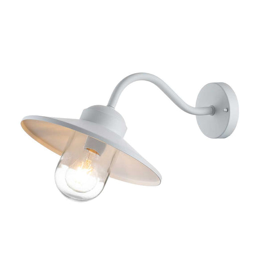 Elstead Lighting KLAMPENBORG-WHT Klampenborg 1 Light Wall Lantern, White -