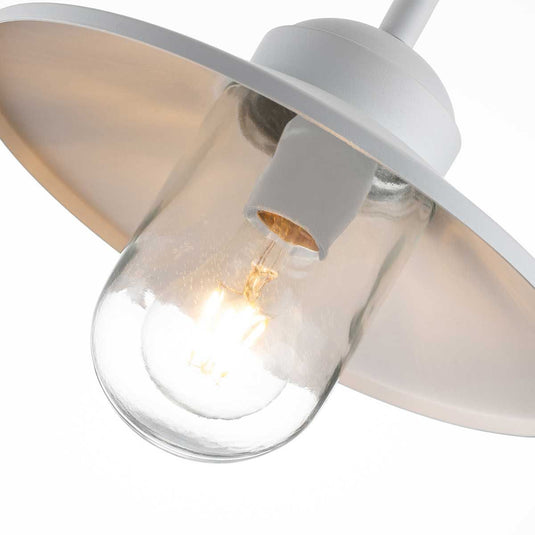 Elstead Lighting KLAMPENBORG-WHT Klampenborg 1 Light Wall Lantern, White -