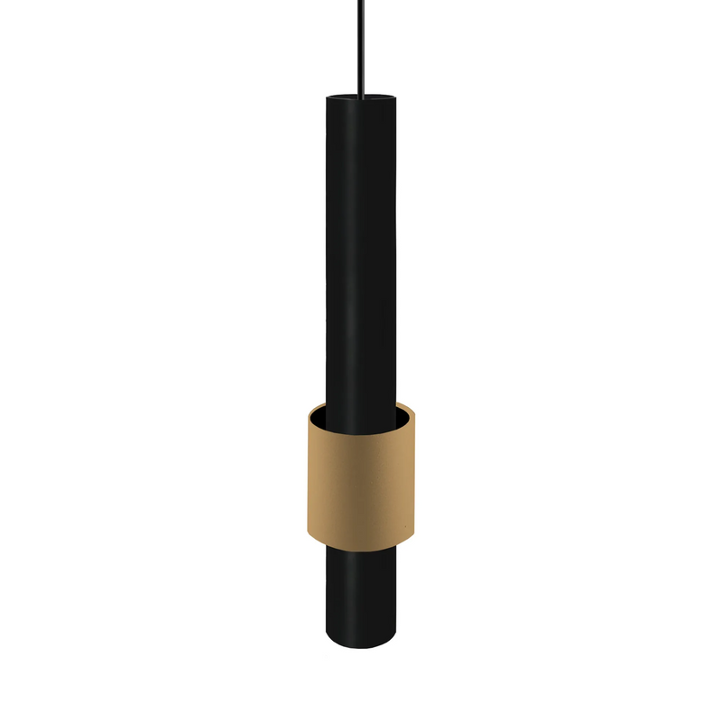 Load image into Gallery viewer, Mantra M8825 Magneto Track 200mm Tube Pendant, 7W LED, 4000K, 585lm, Black/Gold -
