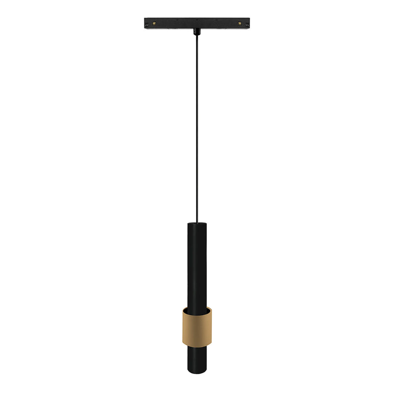 Load image into Gallery viewer, Mantra M8825 Magneto Track 200mm Tube Pendant, 7W LED, 4000K, 585lm, Black/Gold -
