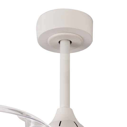 Mantra M8829 Mistral Mini 40W LED Dimmable Ceiling Light With Built-In 28W DC Fan, 2700-5000K Remote Control, 2500lm White -