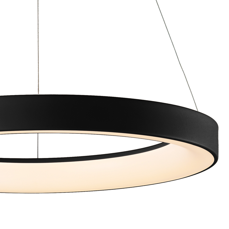 Load image into Gallery viewer, Mantra M8571 Niseko II Ring Pendant 65cm 50W LED, 2700K-5000K Tuneable, 3760lm, Remote Control &amp; APP, Black -
