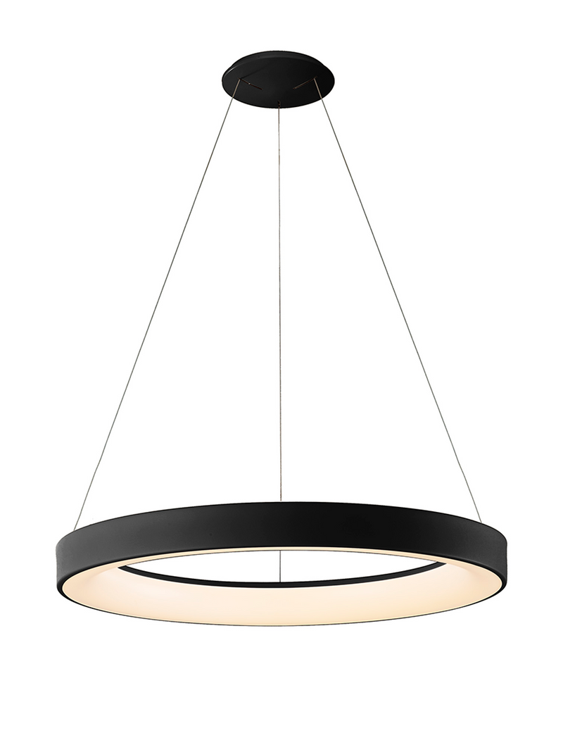 Load image into Gallery viewer, Mantra M8571 Niseko II Ring Pendant 65cm 50W LED, 2700K-5000K Tuneable, 3760lm, Remote Control &amp; APP, Black -
