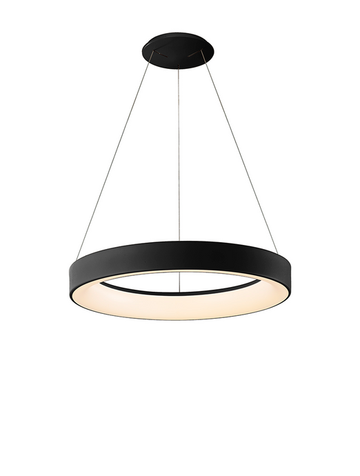 Mantra M8572 Niseko II Ring Pendant 50cm 40W LED, 2700K-5000K Tuneable, 2950lm, Remote Control & APP, Black -