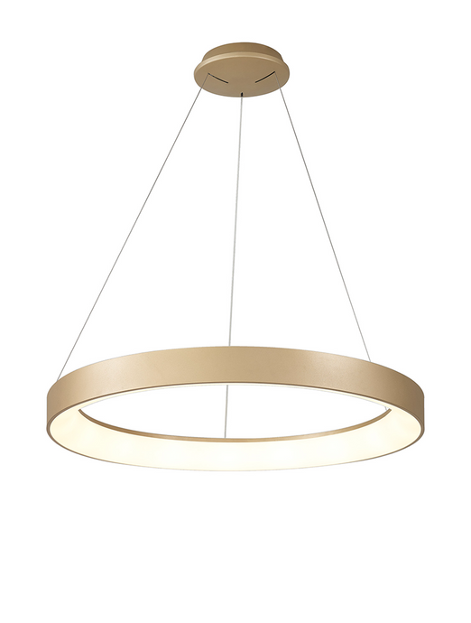 Mantra M8573 Niseko II Ring Pendant 65cm 50W LED, 2700K-5000K Tuneable, 3760lm, Remote Control & APP, Gold -