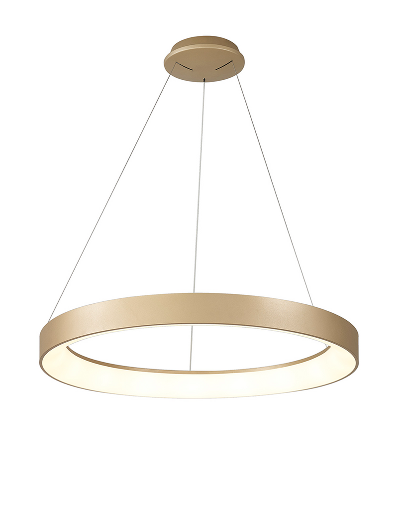 Load image into Gallery viewer, Mantra M8573 Niseko II Ring Pendant 65cm 50W LED, 2700K-5000K Tuneable, 3760lm, Remote Control &amp; APP, Gold -
