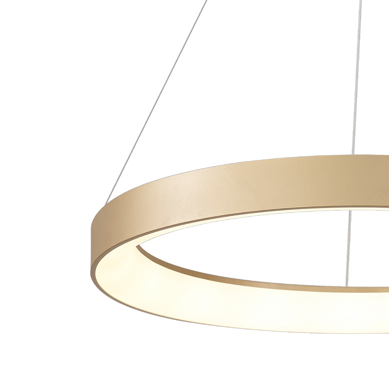 Load image into Gallery viewer, Mantra M8574 Niseko II Ring Pendant 50cm 40W LED, 2700K-5000K Tuneable, 2950lm, Remote Control &amp; APP, Gold -
