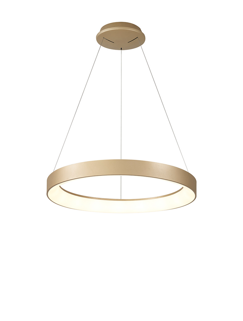 Load image into Gallery viewer, Mantra M8574 Niseko II Ring Pendant 50cm 40W LED, 2700K-5000K Tuneable, 2950lm, Remote Control &amp; APP, Gold -
