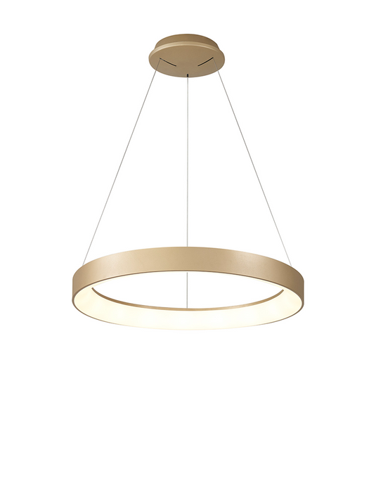 Mantra M8574 Niseko II Ring Pendant 50cm 40W LED, 2700K-5000K Tuneable, 2950lm, Remote Control & APP, Gold -