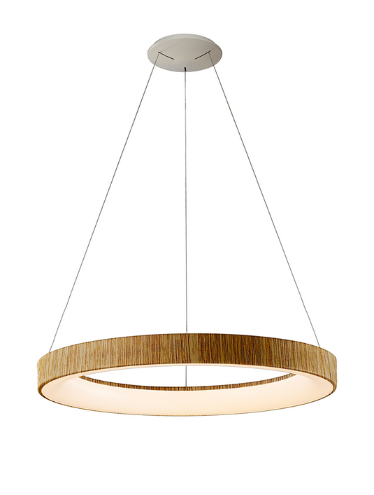 Mantra M8575 Niseko II Ring Pendant 65cm 50W LED, 2700K-5000K Tuneable, 3760lm, Remote Control & APP, Wood -