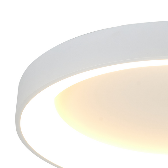 Mantra M8577 Niseko II Ring Ceiling 65cm 50W LED, 2700K-5000K Tuneable, 3760lm, Remote Control & APP, White, 3yrs Warranty - 60798