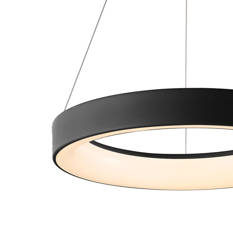 Load image into Gallery viewer, Mantra M8626 Niseko II Ring Pendant 38cm 30W LED, 2700K-5000K Tuneable, 2250lm, Remote Control &amp; APP, Black -
