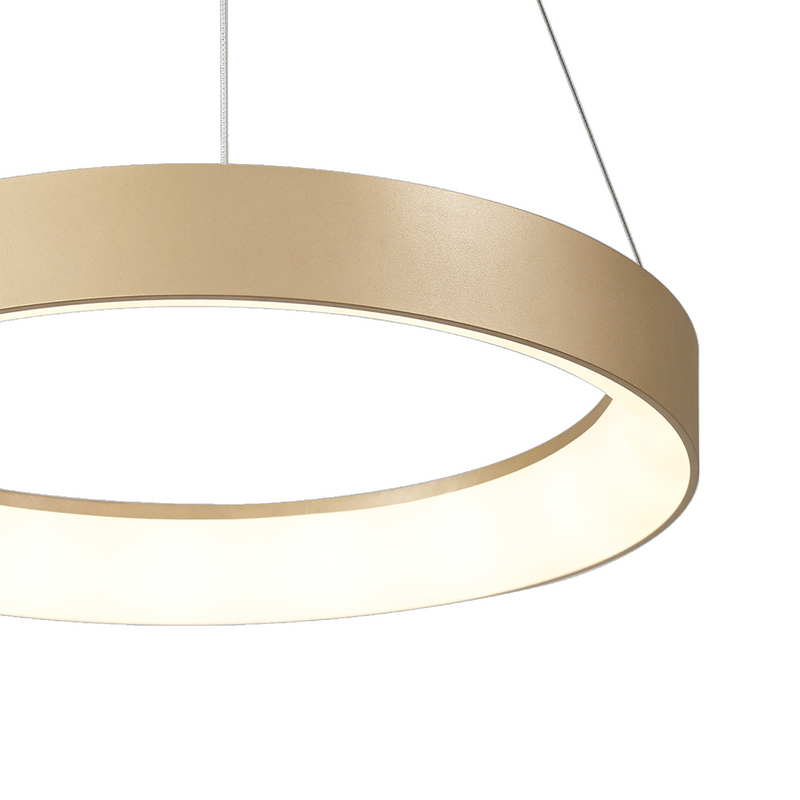 Load image into Gallery viewer, Mantra M8627 Niseko II Ring Pendant 38cm 30W LED, 2700K-5000K Tuneable, 2250lm, Remote Control &amp; APP, Gold -
