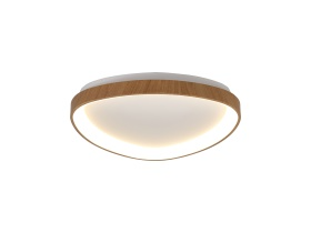 Load image into Gallery viewer, Mantra M8632 Niseko II Triangular Ceiling 42cm 38W LED, 2700K-5000K Tuneable, 2500lm, Remote Control, Wood -
