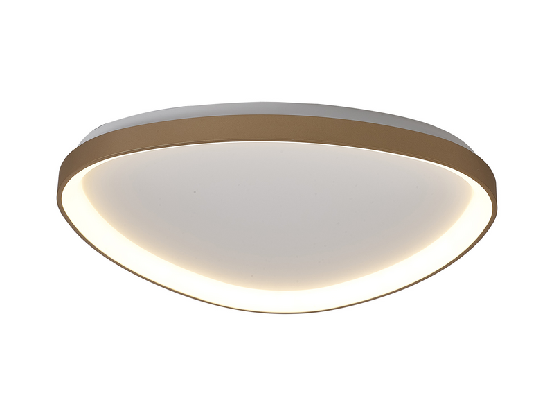 Load image into Gallery viewer, Mantra M8635 Niseko II Triangular Ceiling 61cm 50W LED, 2700K-5000K Tuneable, 3000lm, Remote Control, Gold -
