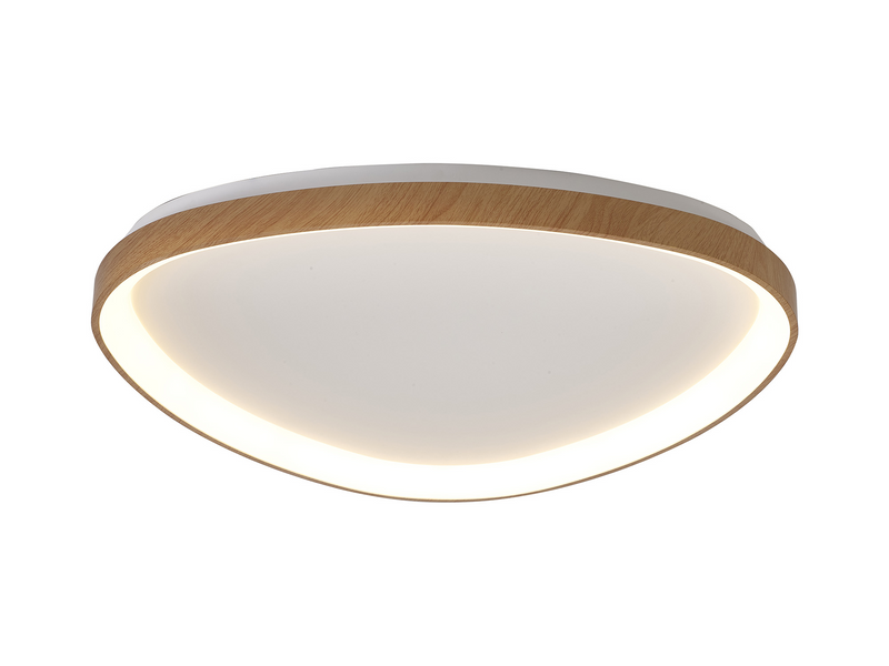 Load image into Gallery viewer, Mantra M8636 Niseko II Triangular Ceiling 61cm 50W LED, 2700K-5000K Tuneable, 3000lm, Remote Control, Wood -
