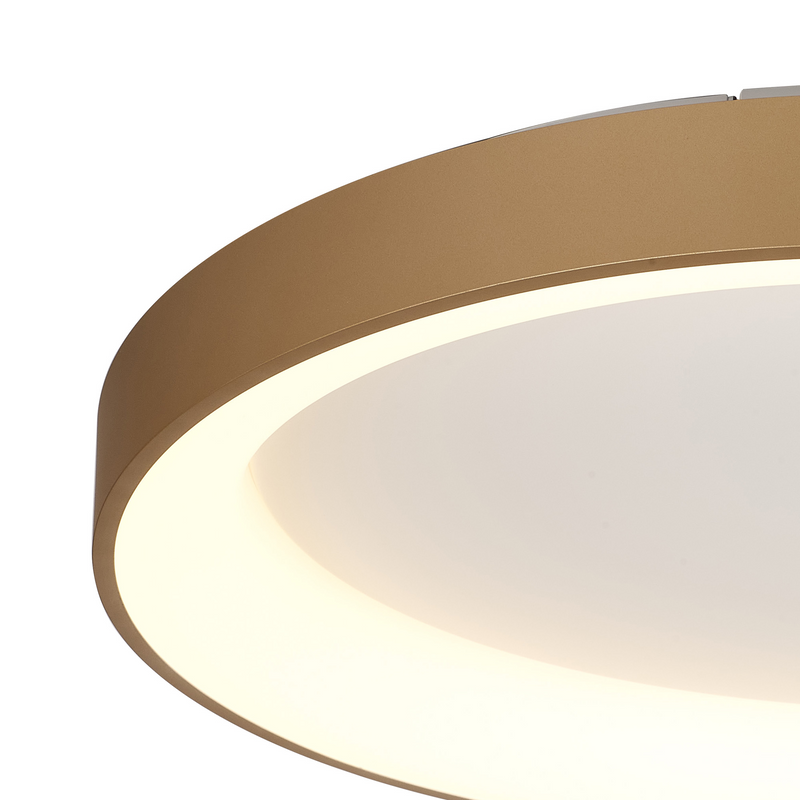 Load image into Gallery viewer, Mantra M8642 Niseko II Ring Ceiling 78cm 58W LED, 2700K-5000K Tuneable, 4700lm, Remote Control, Gold -
