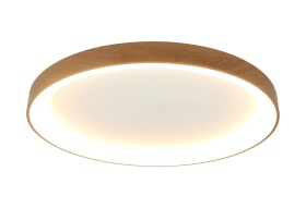Load image into Gallery viewer, Mantra M8643 Niseko II Ring Ceiling 90cm 78W LED, 2700K-5000K Tuneable, 6200lm, Remote Control, Wood -
