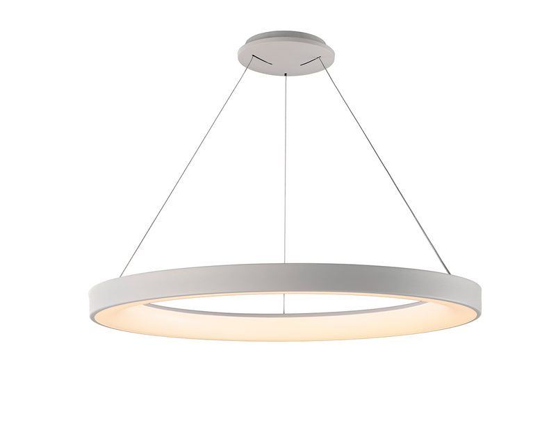 Load image into Gallery viewer, Mantra M8645 Niseko II Ring Pendant 90cm 66W LED, 2700K-5000K Tuneable, 5440lm, Remote Control, White, 3yrs Warranty 60811
