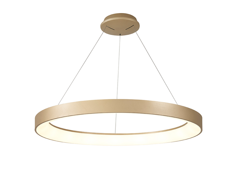 Load image into Gallery viewer, Mantra M8647 Niseko II Ring Pendant 90cm 66W LED, 2700K-5000K Tuneable, 5440lm, Remote Control, Gold -

