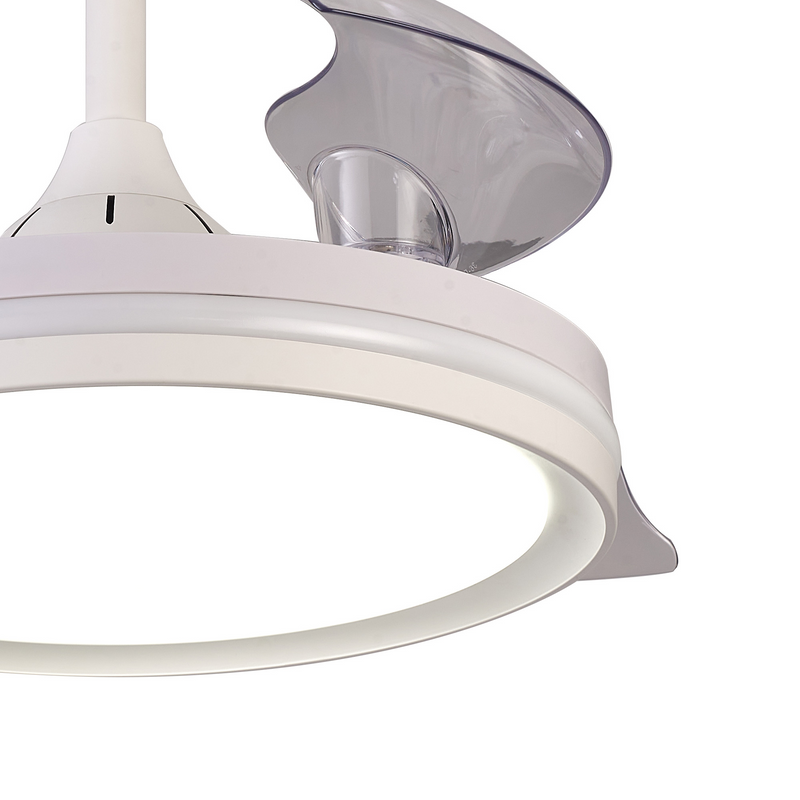 Load image into Gallery viewer, Mantra M8729 North 40W LED Dimmable White/RGB Ceiling Light With Built-In 28W DC Reversible Fan, Remote Control 3000-6500K, 2500lm, White -
