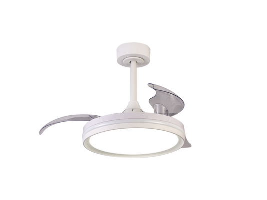 Mantra M8729 North 40W LED Dimmable White/RGB Ceiling Light With Built-In 28W DC Reversible Fan, Remote Control 3000-6500K, 2500lm, White -