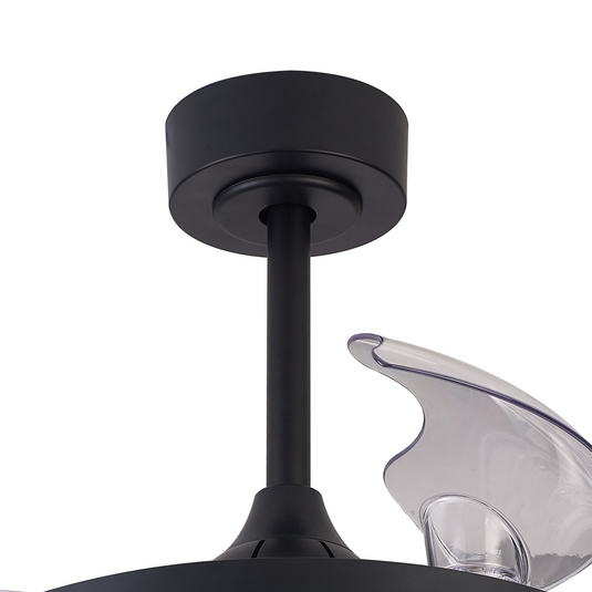 Mantra M8730 North 40W LED Dimmable White/RGB Ceiling Light With Built-In 28W DC Reversible Fan, Remote Control 3000-6500K, 2500lm, Black -